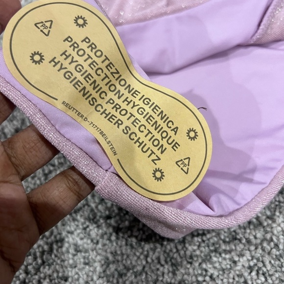 NWT! Sunday Brunch 2 Piece Bikini Shimmer Padded Underwired Pink Swimsuit Medium - Picture 2 of 8